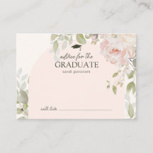Elegant Pink Floral Advice for the Grad