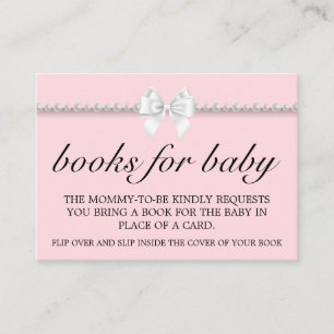 Carte D'accompagnement Elegant Pink Glam Tiffany Baby shower Demande de r