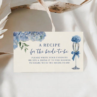 Carte D'accompagnement Élégant quelque chose de bleu recette de mariage H
