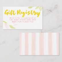 Élégant registre de cadeaux rose et jaune pour une