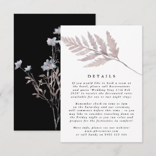 Carte D'accompagnement Elégant romantique Aquarelle Mariage floral