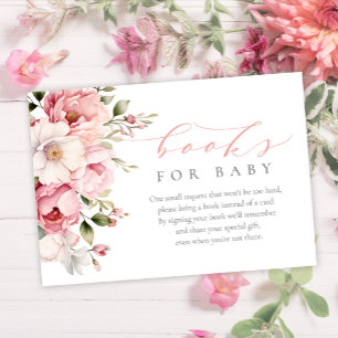 Carte D'accompagnement Elegant rose Baby Girl Baby shower Livres pour béb