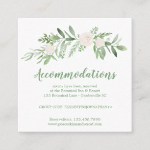 Carte D'accompagnement Elégant Rose ivoire aquarelle Mariage