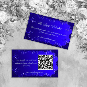 Carte D'accompagnement Elegant Royal Blue Wedding Website