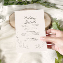 Elégant Rustic Minimalist Botanical Mariage Détail