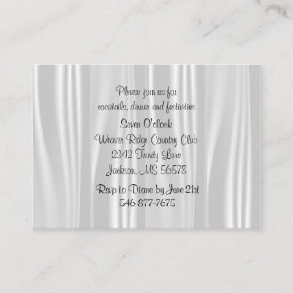 Carte D'accompagnement Élégant satin blanc
