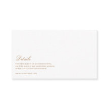 Elegant Script Gold & White Mariage Détails