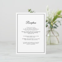 Élégant script simple Accueil Mariage classique