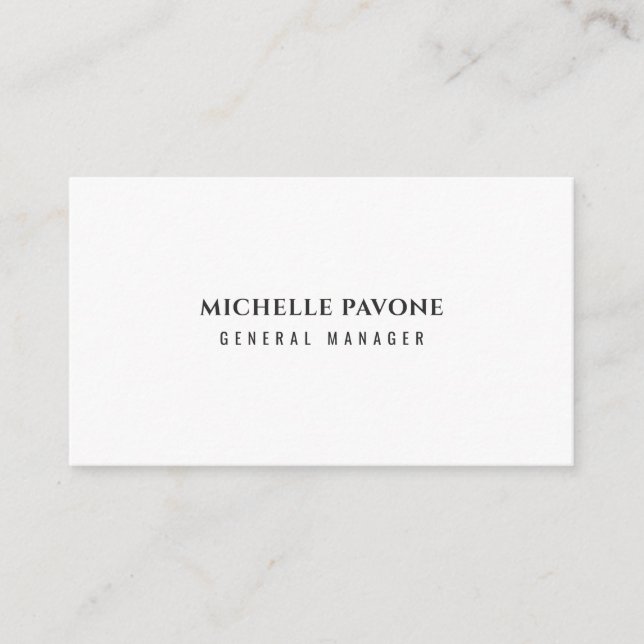 Carte D'accompagnement Élégant Simple Blanc & Noir Professionnel (Devant)