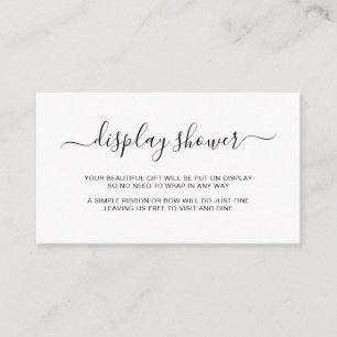 Carte D'accompagnement Élégant simple douche d'affichage de genre