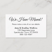 Élégant, simple, nous avons déménagé le changement