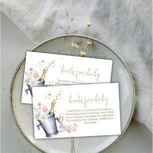Carte D'accompagnement Elégant Sip & Voir Champagne Livres Pour Baby show