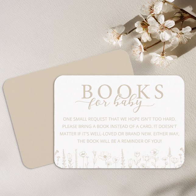 Carte D'accompagnement Elegant Taupe Books for Baby Card (Books for Baby - Taupe Card)