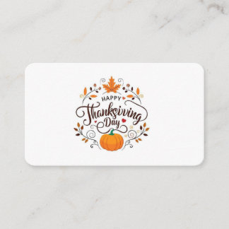 Carte D'accompagnement Elegant Thanksgiving Day Enclosure Card