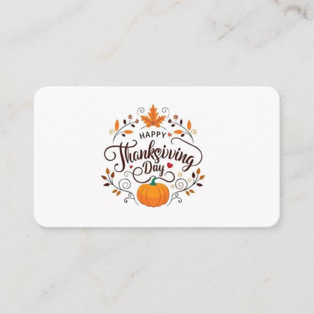 Carte D'accompagnement Elegant Thanksgiving Day Enclosure Card  (Devant)