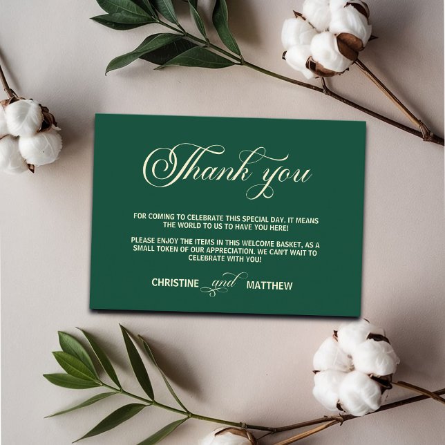 Carte D'accompagnement Élégant Turquoise de bienvenue Sac cadeau Panier P (Créateur téléchargé)