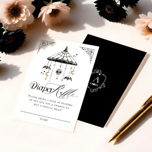 Carte D'accompagnement Élégant Vintage Gothique Baby Mobile Diaper Raffle