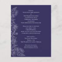 Elégant violet blanc Mariage Floral Détails
