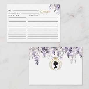 Carte D'accompagnement Elégante aquarelle vintage glycine Brigerton flux