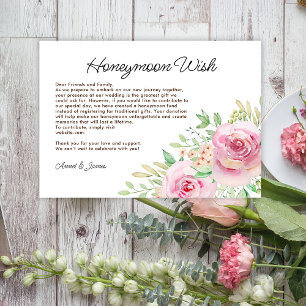 Carte D'accompagnement Élégante Baby Shower Floral
