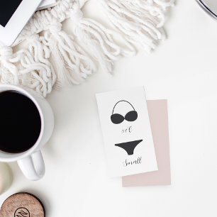 Carte D'accompagnement Élégante Calligraphie Bridal Lingerie Douche