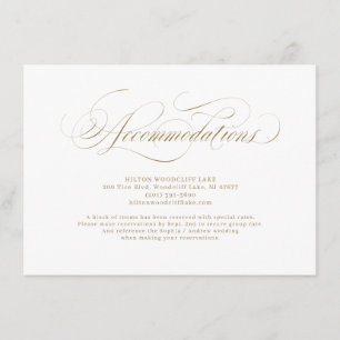 Carte D'accompagnement Élégante calligraphie classique hébergement mariag