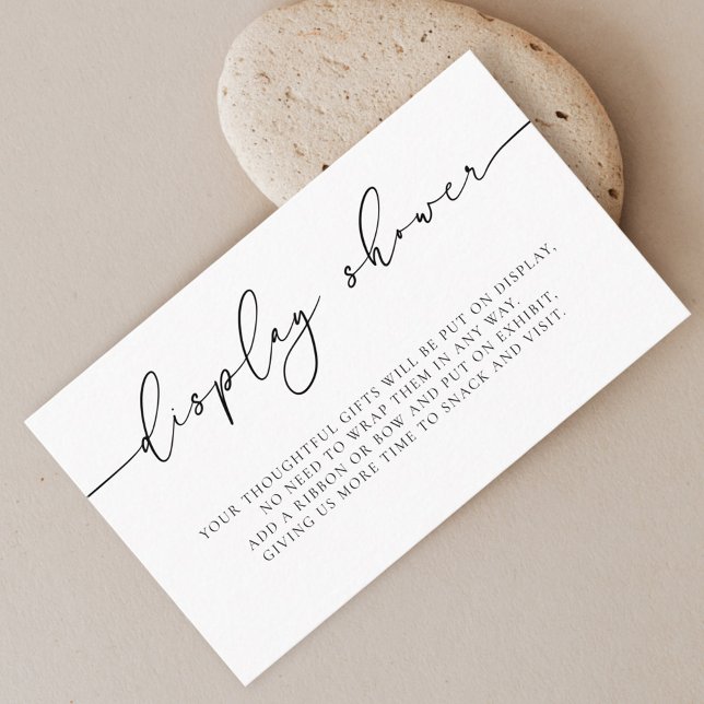 Carte D'accompagnement Élégante Calligraphie minimaliste Douche (Créateur téléchargé)