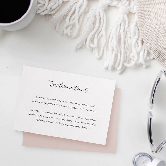 Carte D'accompagnement Élégante calligraphie tout usage personnalisable (Créateur téléchargé)