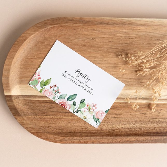 Carte D'accompagnement Élégante Dainty Automne Floral Mariage Cadeau Regi (Créateur téléchargé)