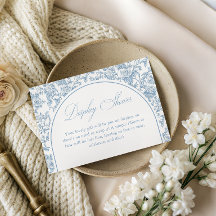 Élégante douche de présentation toile florale bleu