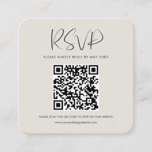 Carte D'accompagnement Élégante et moderne Lumineuse à sauge QR code répo