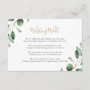 Carte D'accompagnement Elégante verdure Eucalyptus bien vouloir