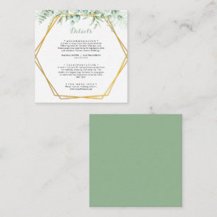 Carte D'accompagnement Elégante verdure Eucalyptus Feuille Mariage