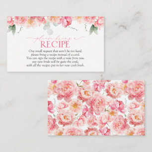 Carte D'accompagnement Élégante Verdure Florale Rose S'Il Vous Plaît Appo