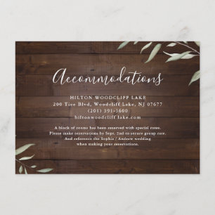 Carte D'accompagnement Élégante verdure grange bois chambres rustiques