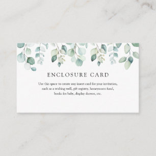 Carte D'accompagnement Élégante verdure moderne d'eucalyptus