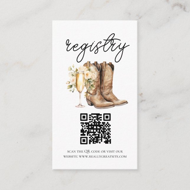 Carte D'accompagnement Élégantes Bottes et Bubbly Bridal Shower Invitatio (Devant)