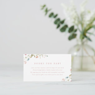 Carte D'accompagnement Élégantes Fleurs Sauvages Rustiques Boho Livres Po