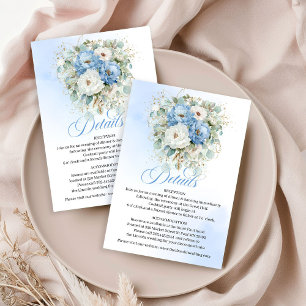Carte D'accompagnement Élégants détails de mariage aux pivoines blanches