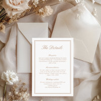 Élégants détails de mariage taupe clair classique