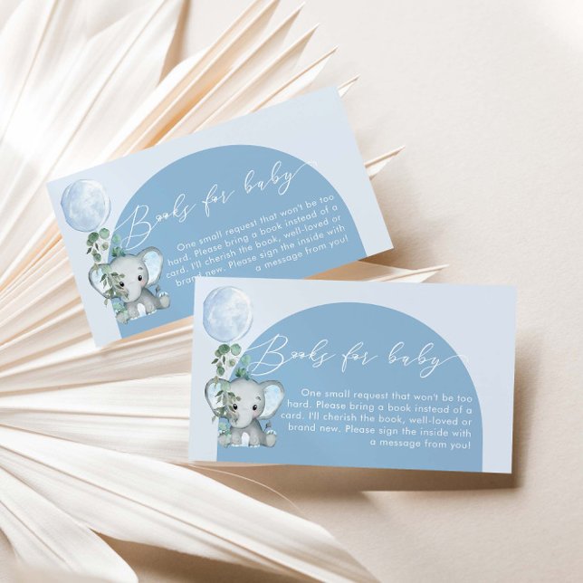 Carte D'accompagnement Elephant Avec Balloon Baby shower Livres Pour Bébé (Créateur téléchargé)