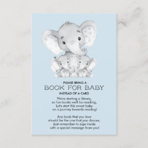 Carte D'accompagnement Eléphant Baby Twins Douche Livre pour Baby Card