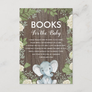 Carte D'accompagnement Elephant de verdure / Livres rustiques pour bébé