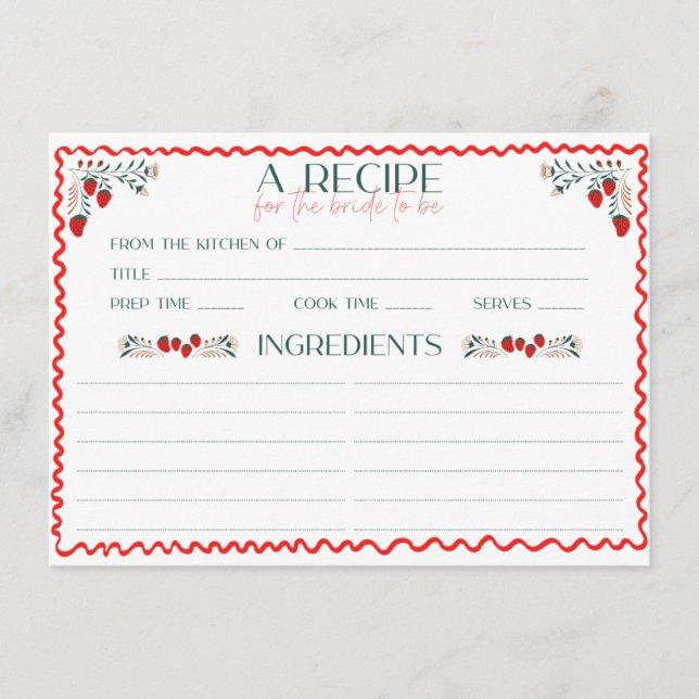 Carte D'accompagnement Elle est fraîche de la Fête des mariées du marché  (Devant)