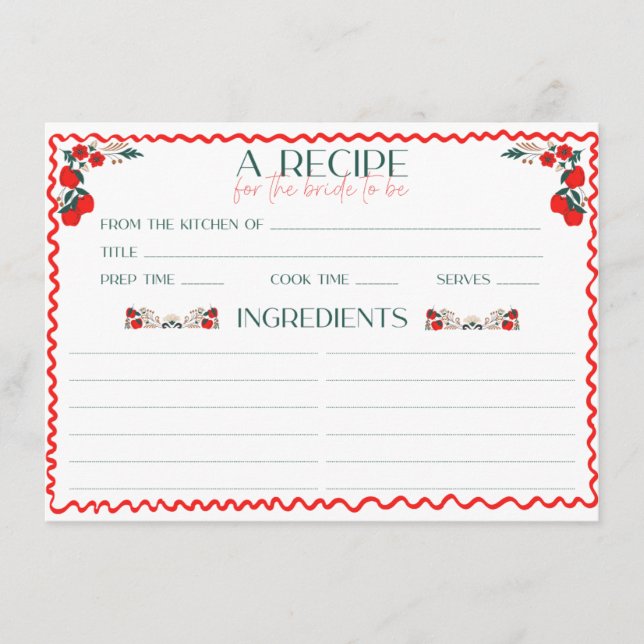 Carte D'accompagnement Elle est fraîche de la Fête des mariées du marché  (Devant)