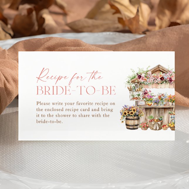 Carte D'accompagnement Elle est fraîche hors du marché Recette pour la ma (Créateur téléchargé)