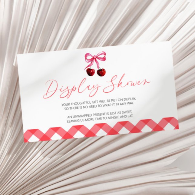 Carte D'accompagnement Elle est la cerise sur le Baby shower supérieur do (Créateur téléchargé)