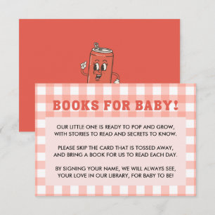 Carte D'accompagnement Elle est prête à éclater Baby Shower Rétro Gingham
