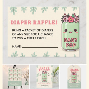 Carte D'accompagnement Elle est prête à exploser Fleurs Mignonnes Diapers