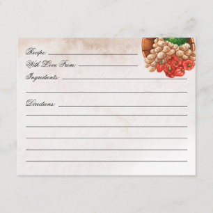 Carte D'accompagnement Elle fait partie de la recette Fête des mariées du